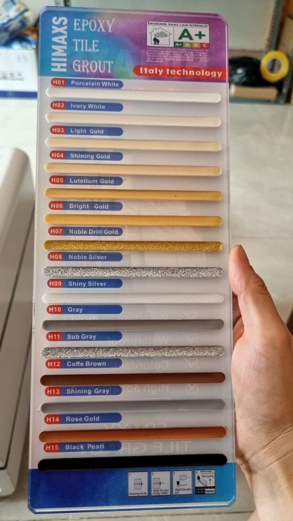 Bảng màu keo epoxy Himaxs
